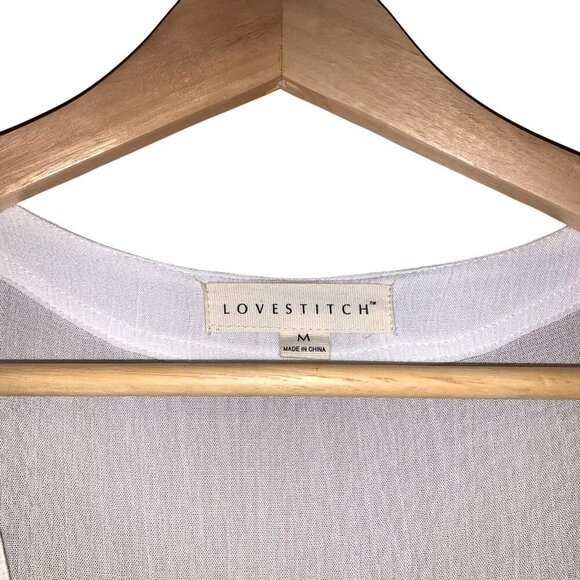 Lovestitch White Long Sleeve Tan Brown Floral Embroidered Flowy Maxi Dress M - Picture 7 of 7